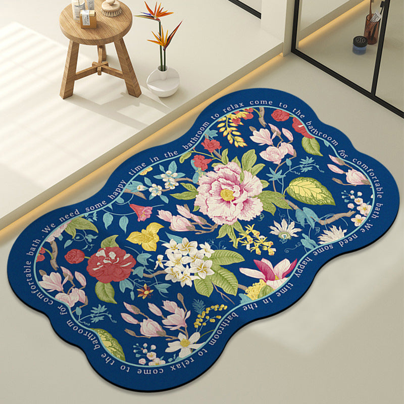 Botanisch inspirierter motivierender Teppich