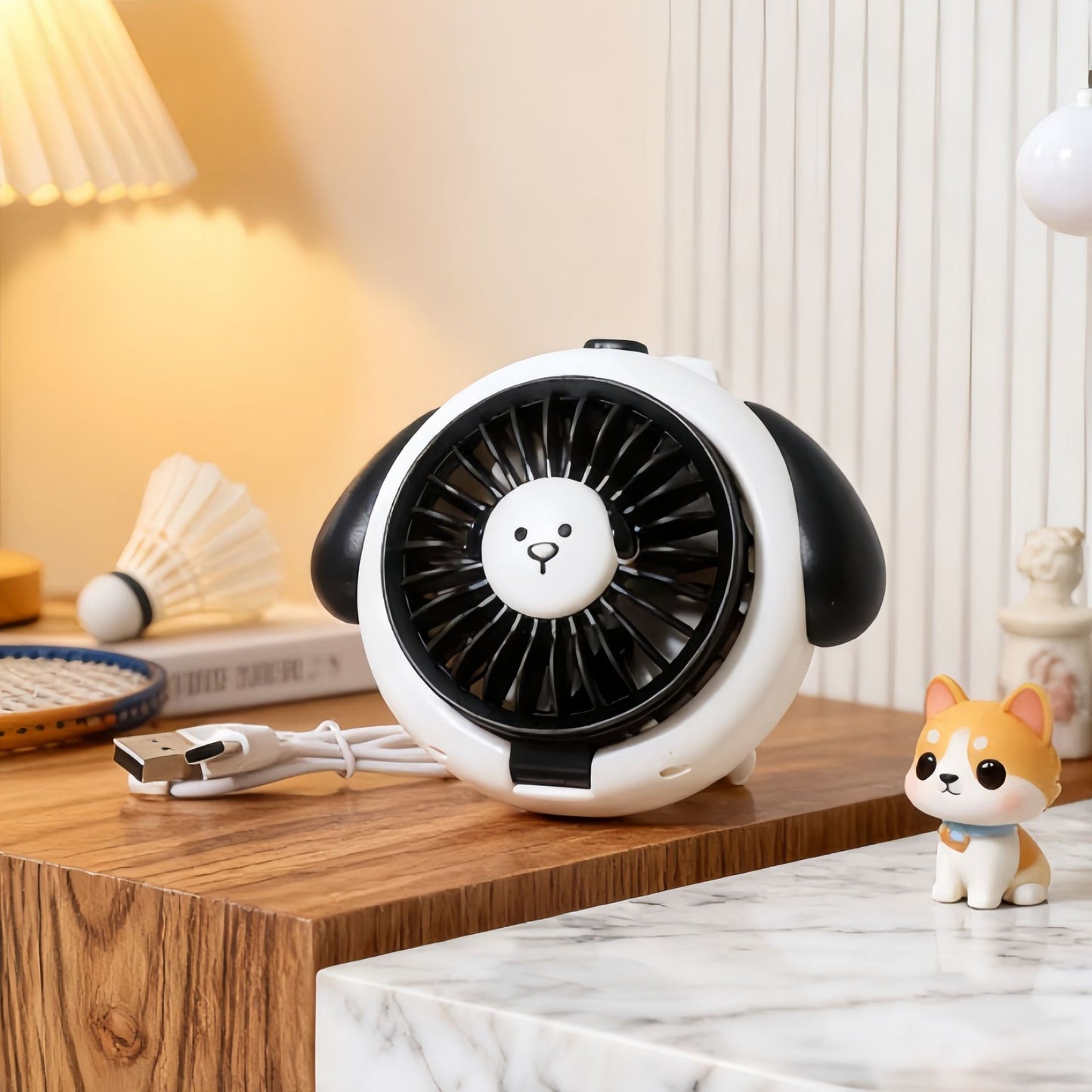 Damen Handventilator im verspielten Hundedesign Brehn