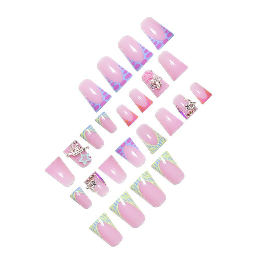 Dekorative 3D Stern-verzierte Nagelkunst Brehn