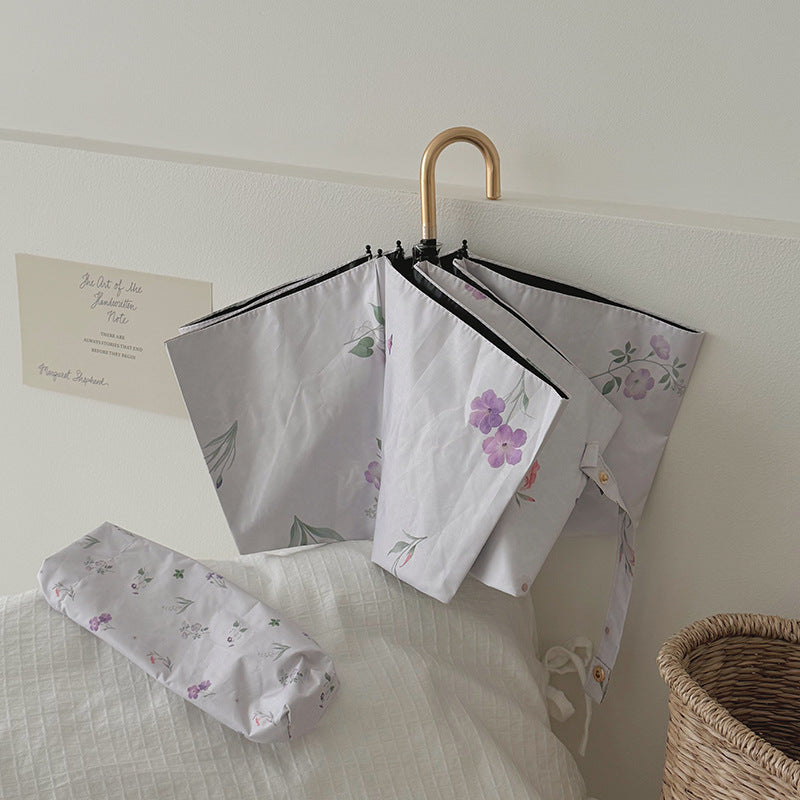 Damen Faltbarer Regenschirm mit elegantem Blumendesign Brehn