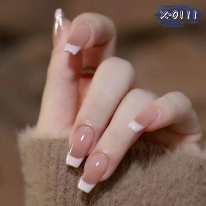 Elegantes Gel Französisch Tipp Nagelkunst Set