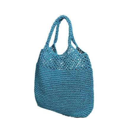 Handgeknüpfte Basttasche mit Weitem Tragegriff Brehn