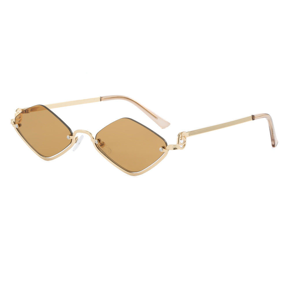Damen modische quadratische Sonnenbrille mit luxuriösem Metallrahmen Brehn