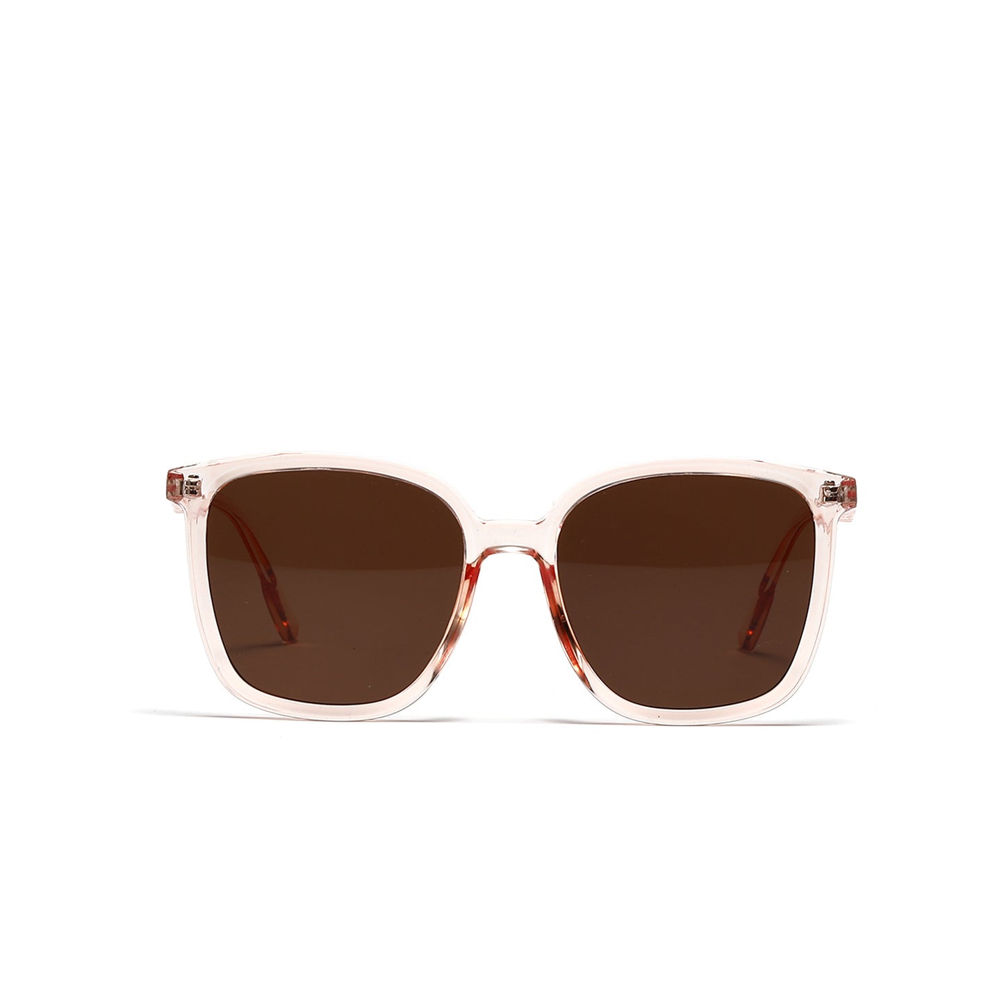 Damen stilvolle quadratische Sonnenbrille mit klarem Rahmen und polarisierten Gläsern Brehn