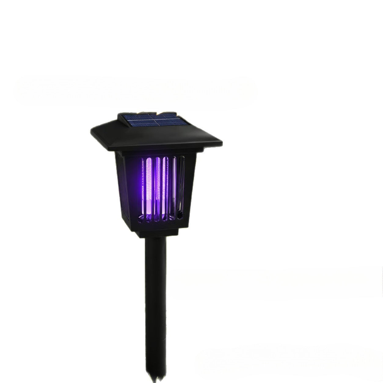 Solarbetriebener UV-Insektenvernichter Gartenstecker mit integriertem Solarpanel und Dämmerungs- bis Morgensensor Brehn
