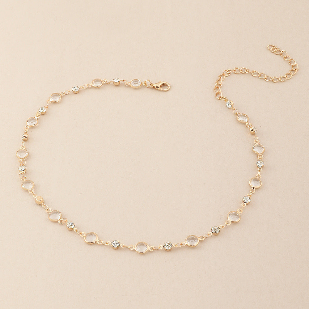 Elegante Kristallbesetzte Fußkette Brehn