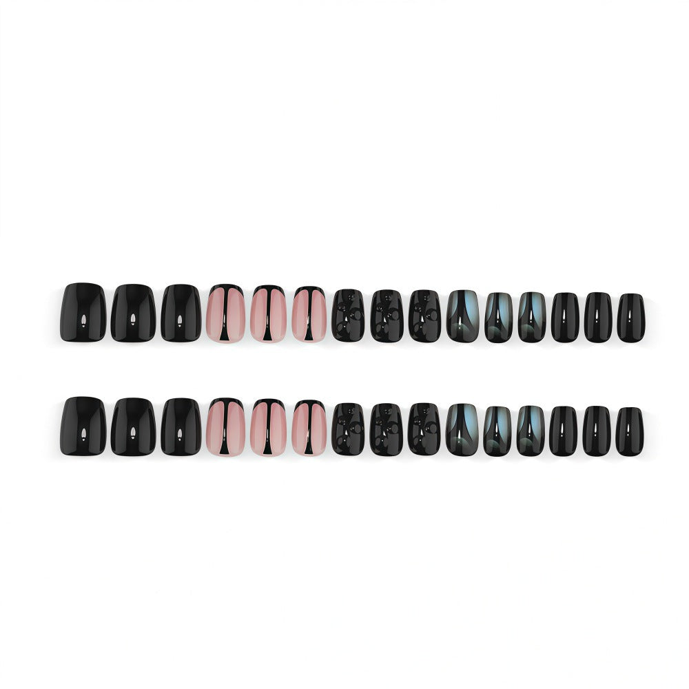 Kunstnagel Set mit Eleganten Geometrischen Designs Brehn