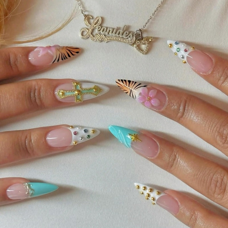 Tierisch inspiriertes Press-On-Nagelkunst-Set Brehn