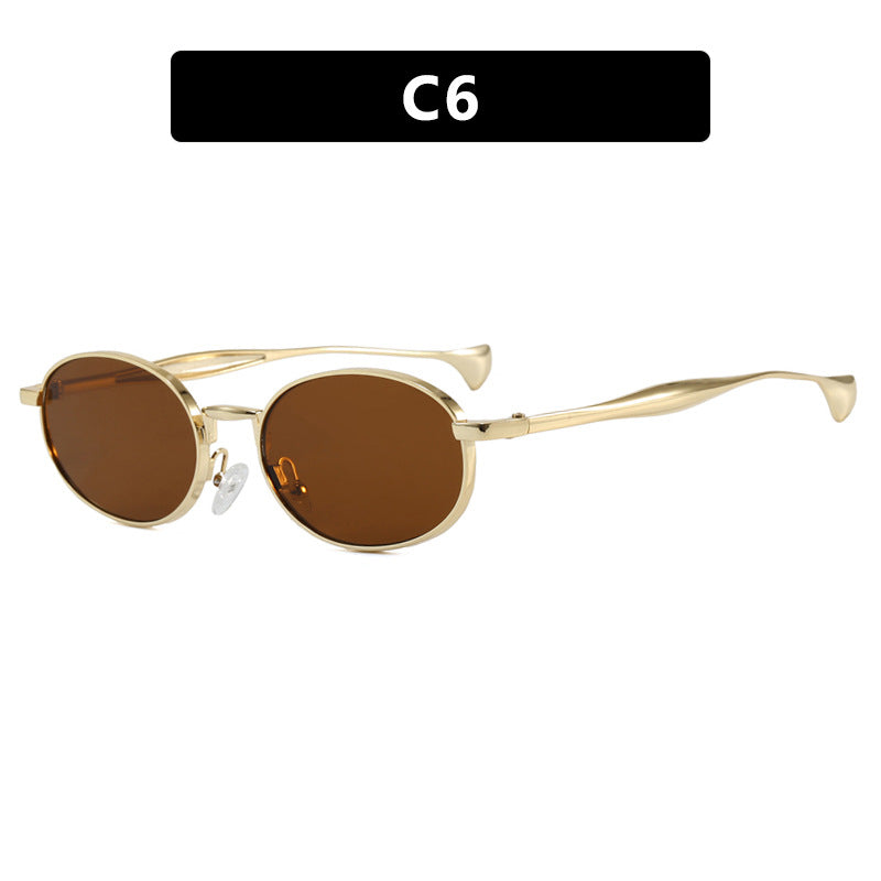 Damen robuste runde Sonnenbrille mit verspiegelten Gläsern Brehn