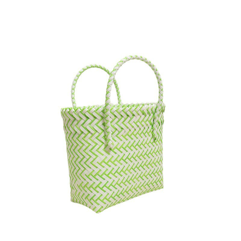 Damen Handgearbeitete Freizeit-Tasche mit zigzag Flechtmuster Brehn
