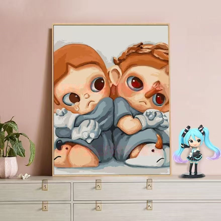 Verspielte Charakterillustration Leinwandkunst Brehn