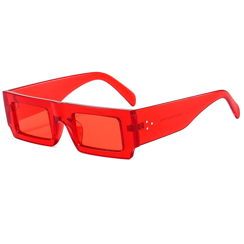 Damen statement Sonnenbrille mit quadratischem Rahmen und futuristischem Design Brehn
