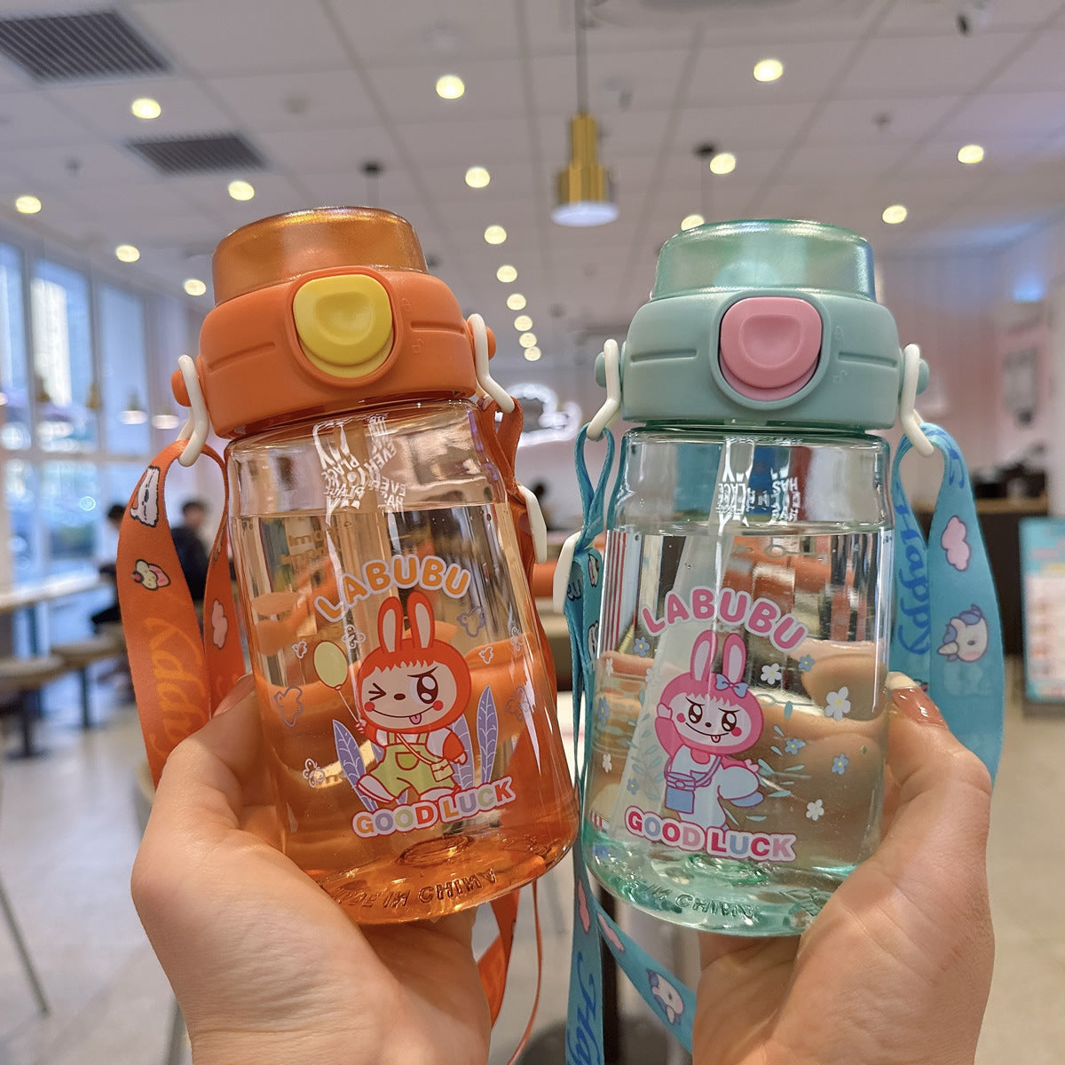 Damen Cartoon Trinkflasche Brehn