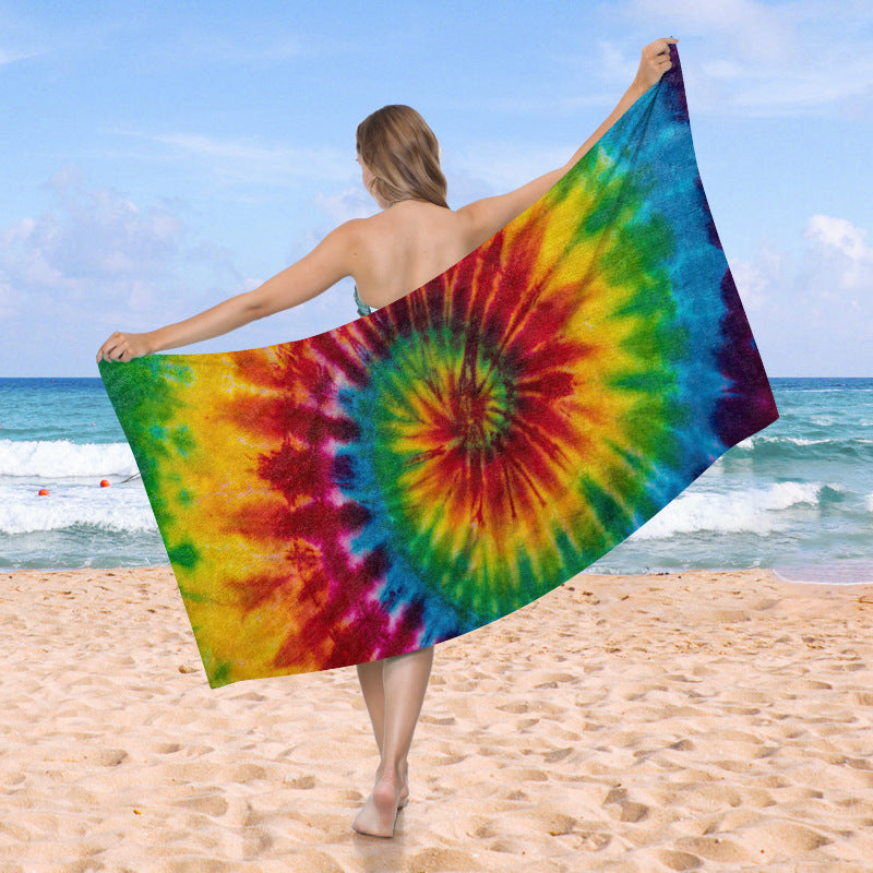 großzügig geschnittenes Strandtuch mit TIE-DYE-Muster Brehn