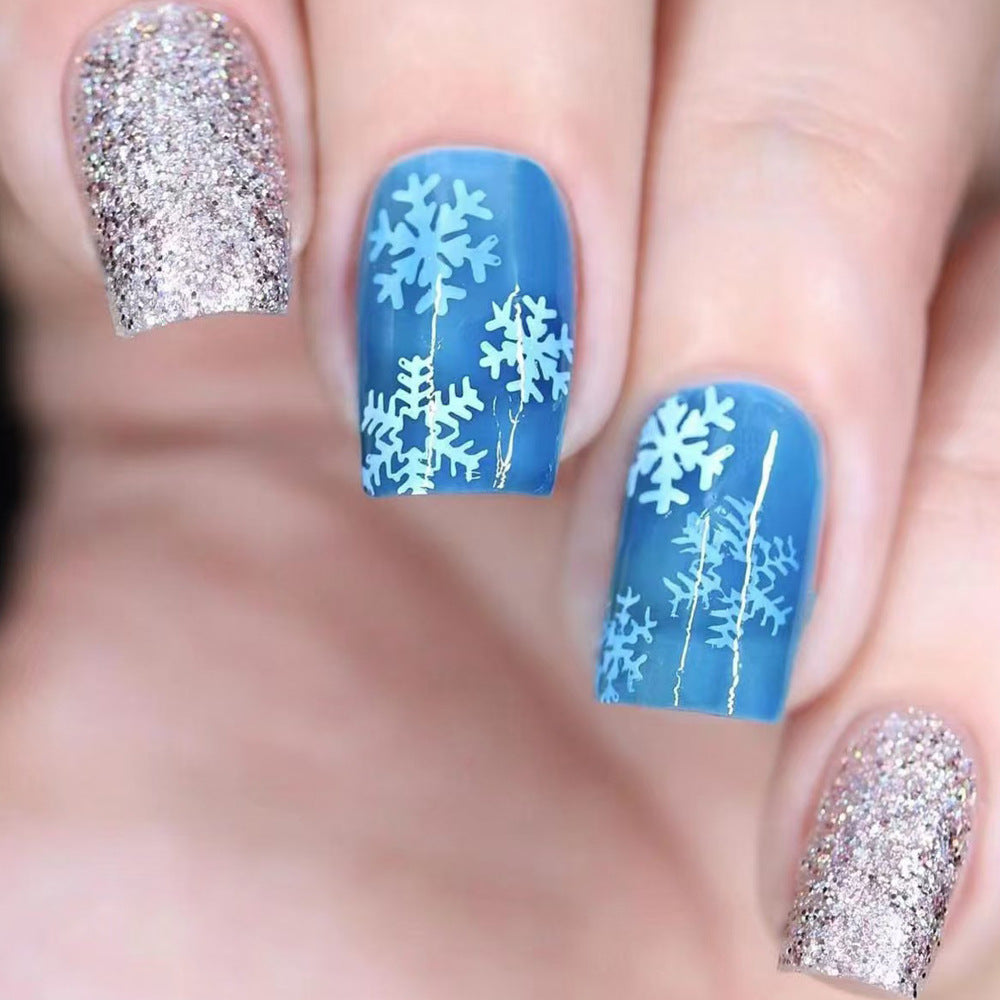 Winter-Themen Druck-Nagelkunst Brehn