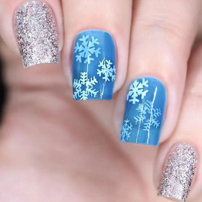 Winter-Themen Druck-Nagelkunst Brehn