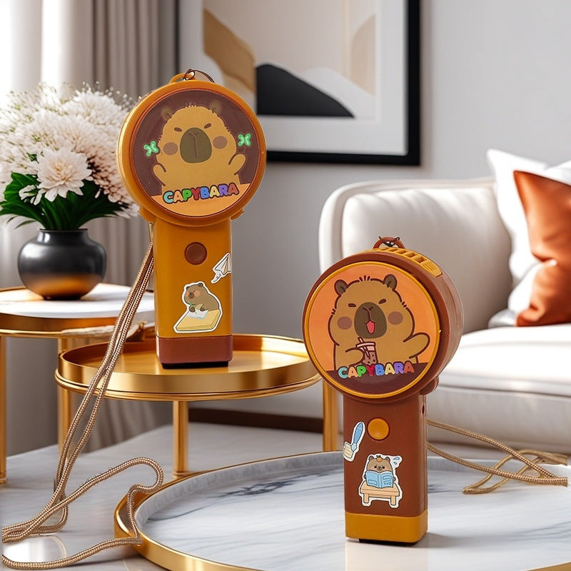 Damen Tragbarer Mini-Ventilator im verspielten Capybara-Design Brehn