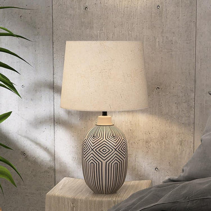 Geometrische Keramik Tischlampe