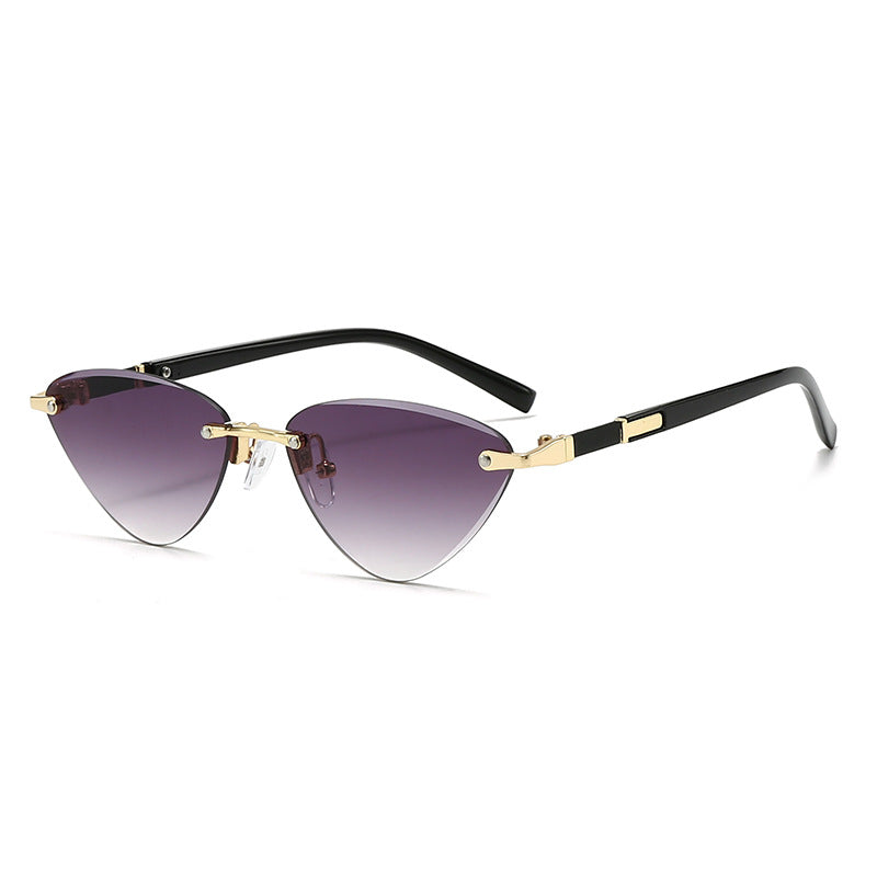 Damen modische Cat-Eye Sonnenbrille mit elegantem Metallrahmen Brehn