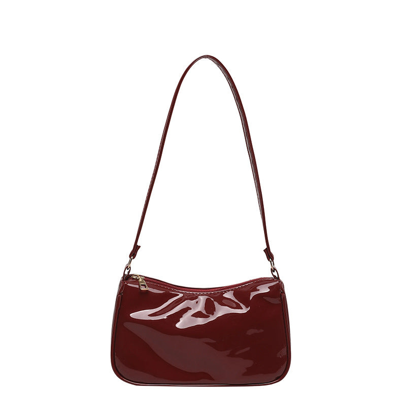 WoGlossy Texturiertes Handheld Crossbody Bag Brehn
