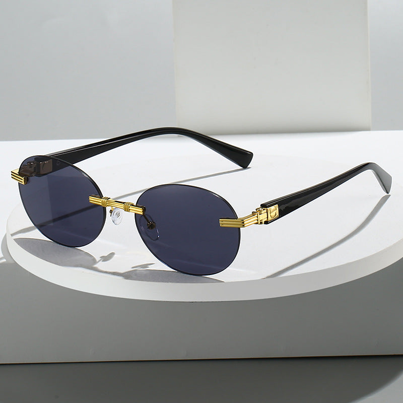 Damen modische Sonnenbrille mit transparentem Rahmen und flexibler Nasenauflage Brehn