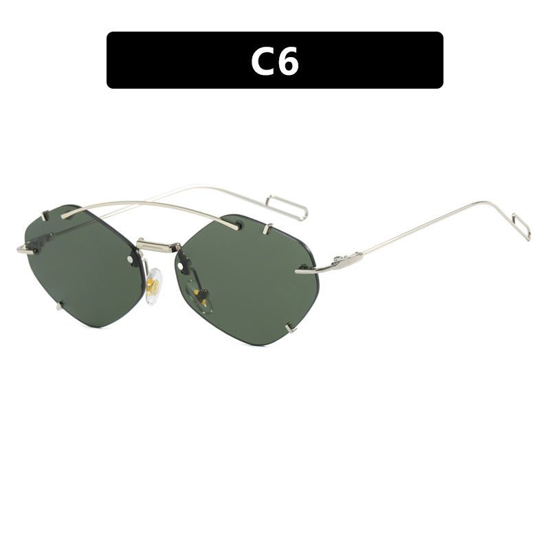 Damen geometrische Sonnenbrille mit ultraleichtem Metallrahmen Brehn