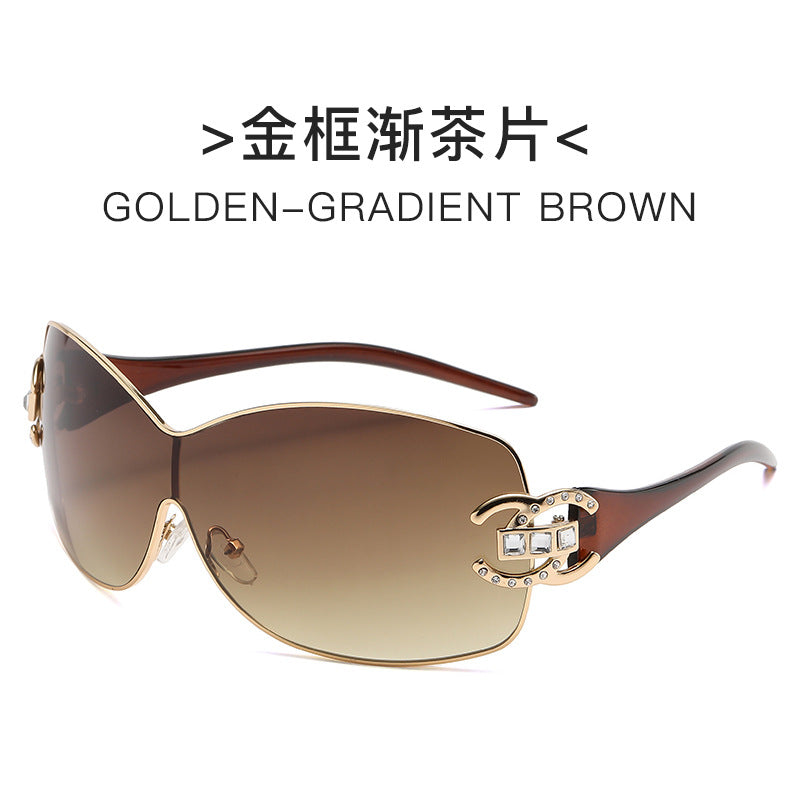 Damen Fashion-Sonnenbrille mit extravagantem Design und funkelnden Akzenten Brehn