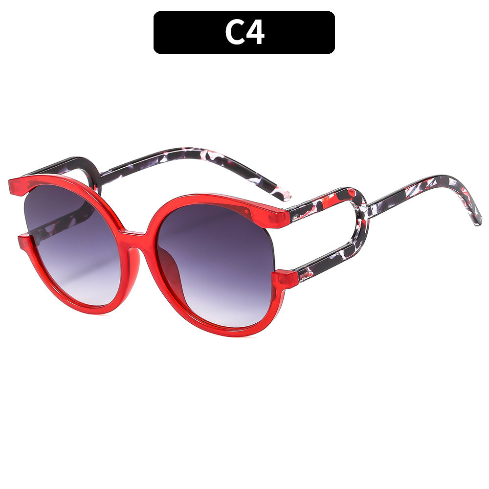 Klassischer Stil Stylish Übergroße Runde Sonnenbrille