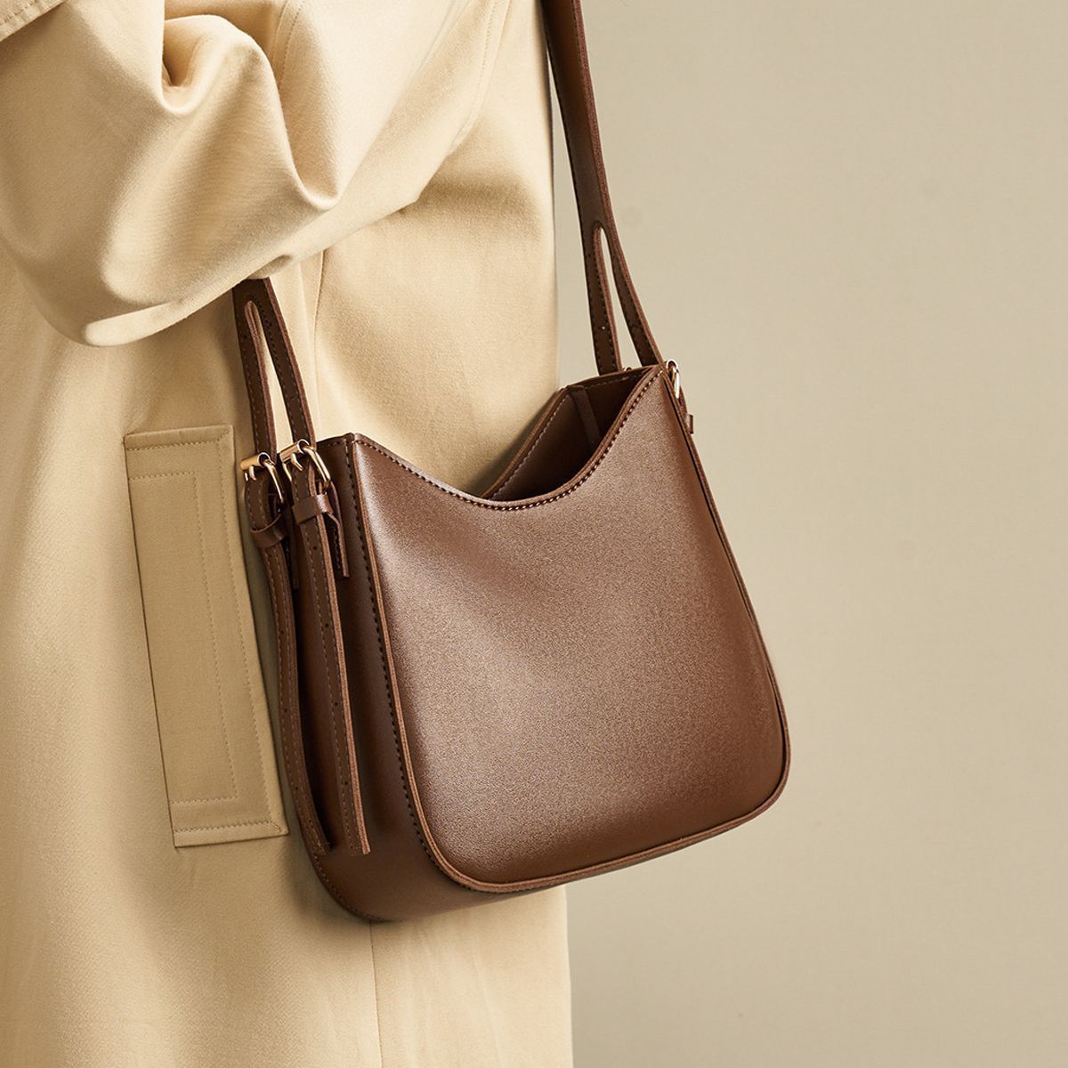 Elegante Strukturierte Hobo-Tasche Brehn