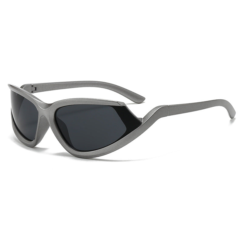 Damen futuristische Sonnenbrille mit aerodynamischem Design Brehn