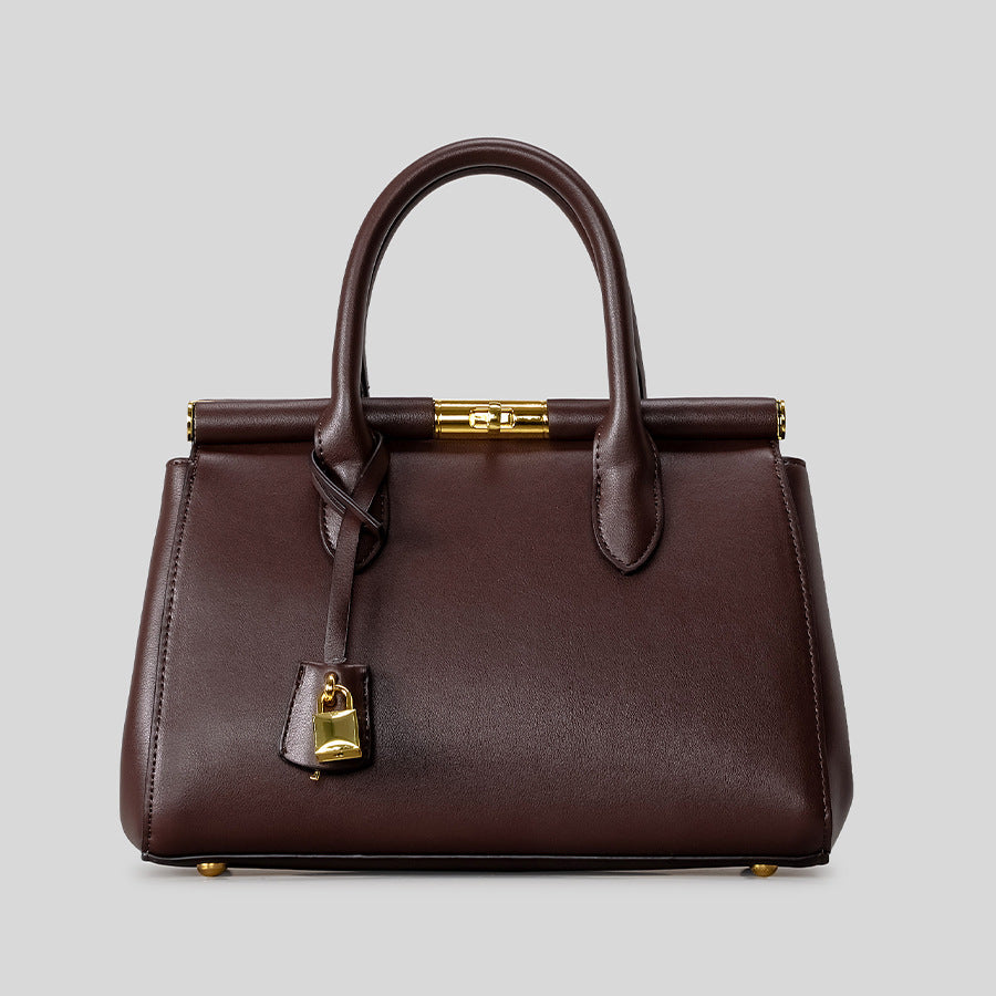 Strukturierte Leder-Handtasche