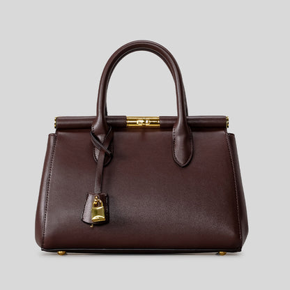 Strukturierte Leder-Handtasche