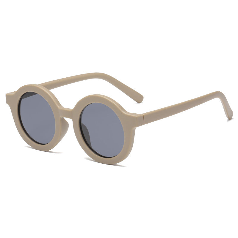Damen stylische runde Sonnenbrille mit modernem Kunststoffrahmen Brehn