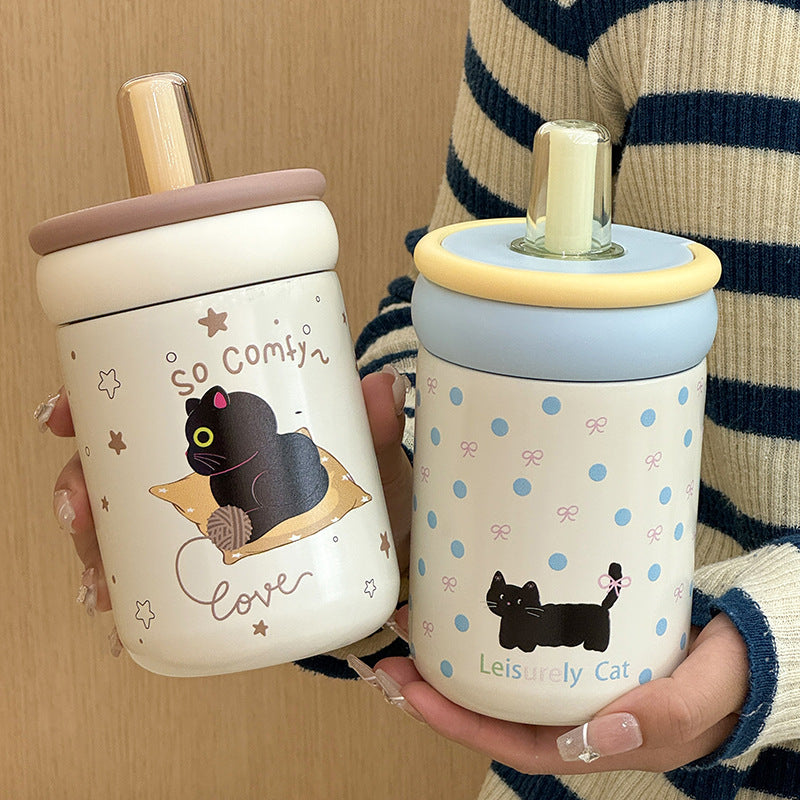 Damen Trinkflasche mit innovativem Silikonverschluss und spielerischem Design Brehn