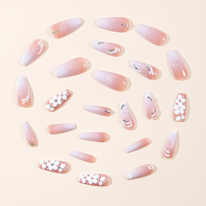 Üppige florale Acryl-Nagelkunstverlängerungen Brehn