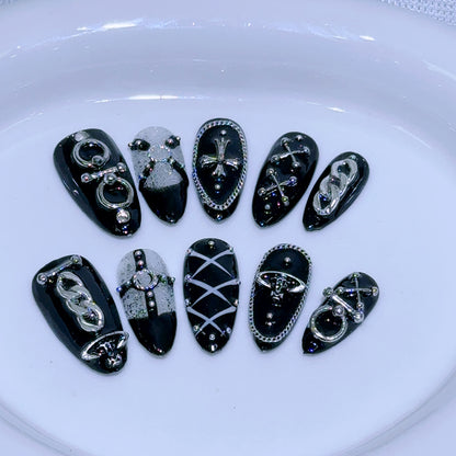 Dekoratives Gothic Nagelkunst Set