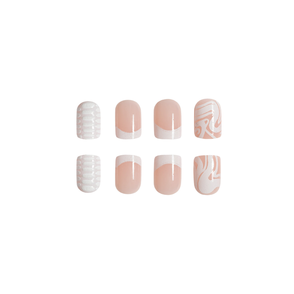 Künstlerische Acrylnagelverlängerungen mit Marmor Design Brehn