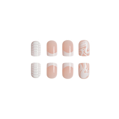 Künstlerische Acrylnagelverlängerungen mit Marmor Design Brehn
