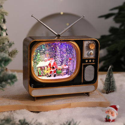 Nostalgische Weihnachts-TV Dekoration Brehn