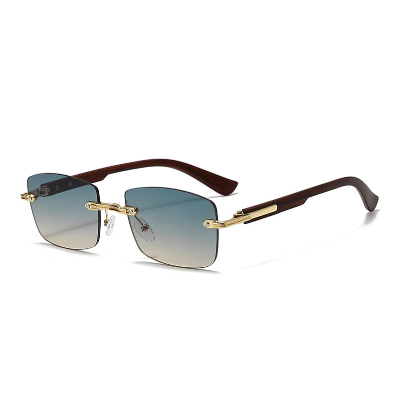Damen modische quadratische Sonnenbrille mit eleganten Holzakzenten Brehn