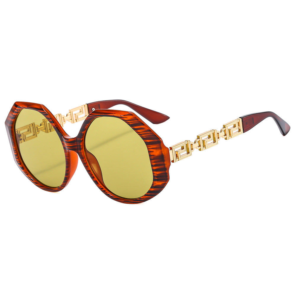 Damen oversized Sonnenbrille mit auffälligem octagonalen Design Brehn