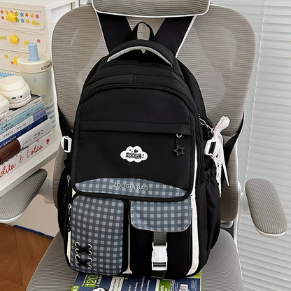 Stylische Multi-Taschen-Schulrucksack Brehn