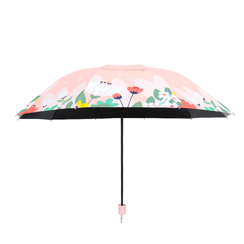 Damen Faltbarer Regenschirm mit floralem Design Brehn