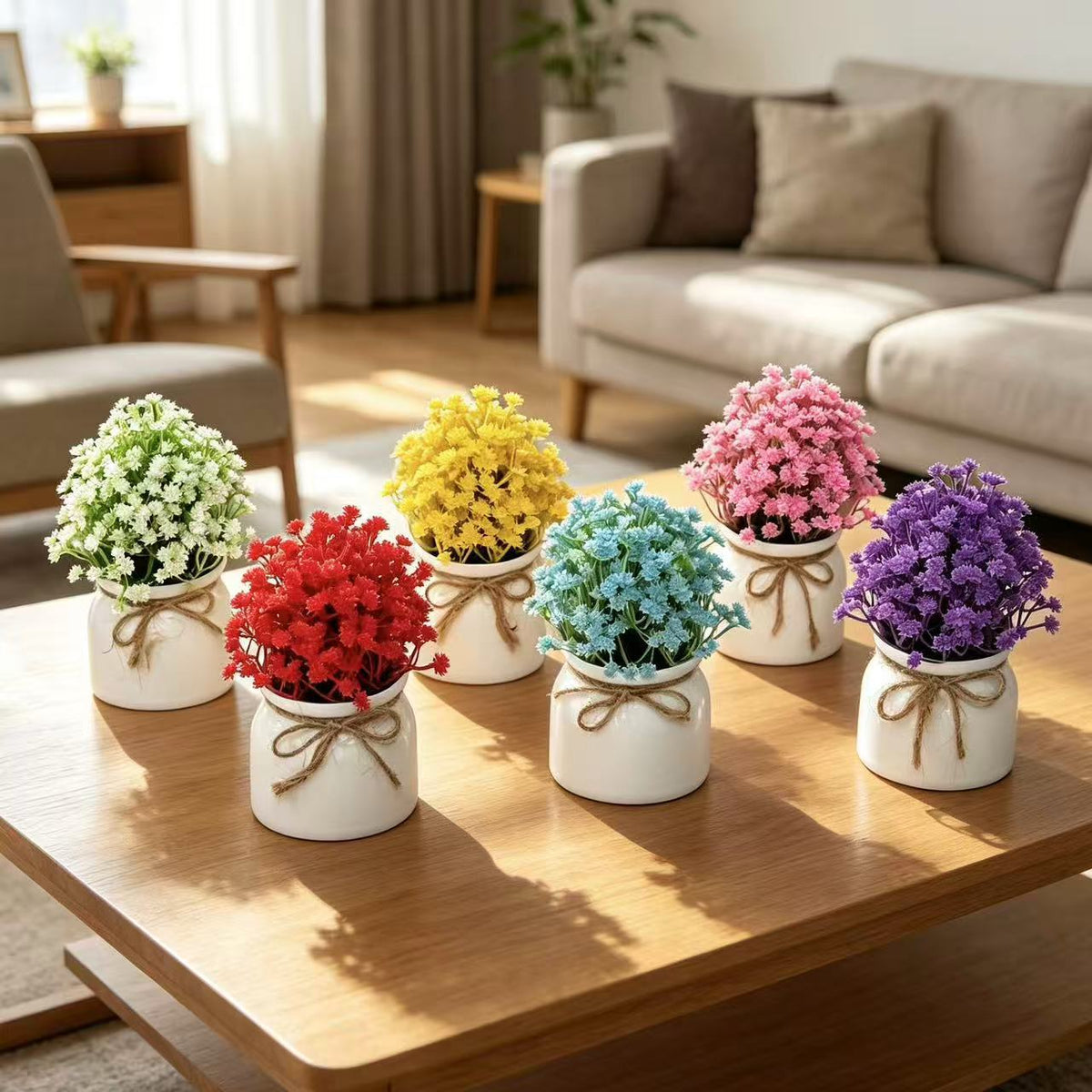 Elegante künstliche Blumenarrangements für die Wohnkultur