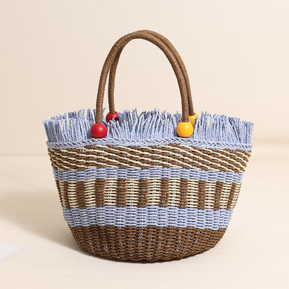 Stylische Tragetasche mit Bunten Fransen Brehn