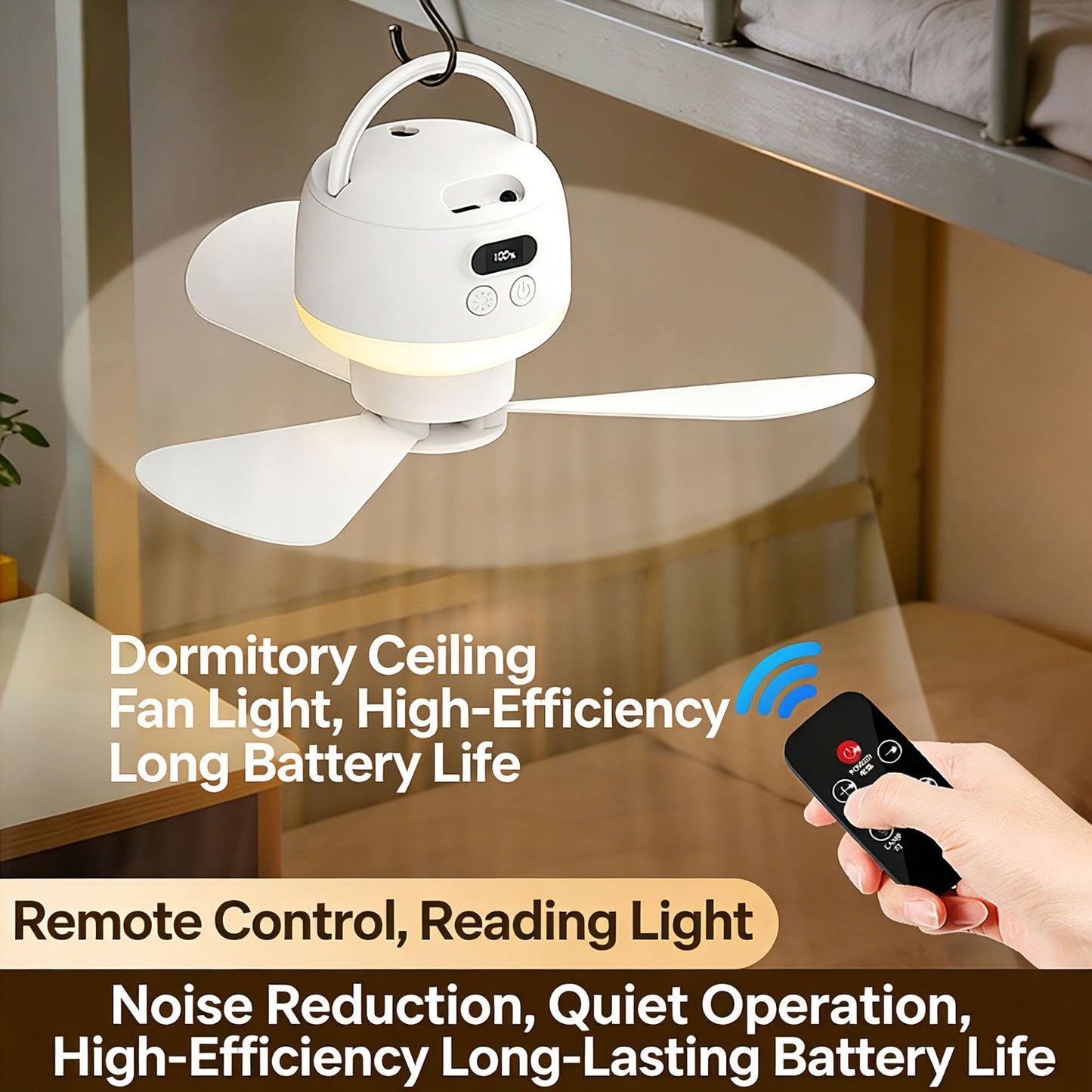 Unisex Deckenventilator mit integrierter LED-Beleuchtung Brehn