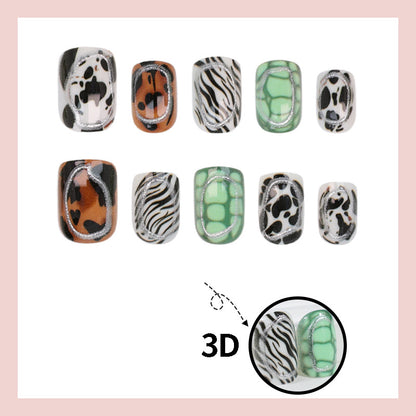 Kunstnagelset mit trendigen Tiermustern Brehn