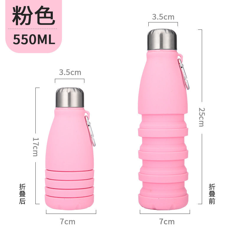 Damen zusammenfaltbare Silikon Wasserflasche Brehn