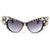 Damen Glamouröse Cat-Eye-Sonnenbrille mit funkelnden Schmuckelementen Brehn