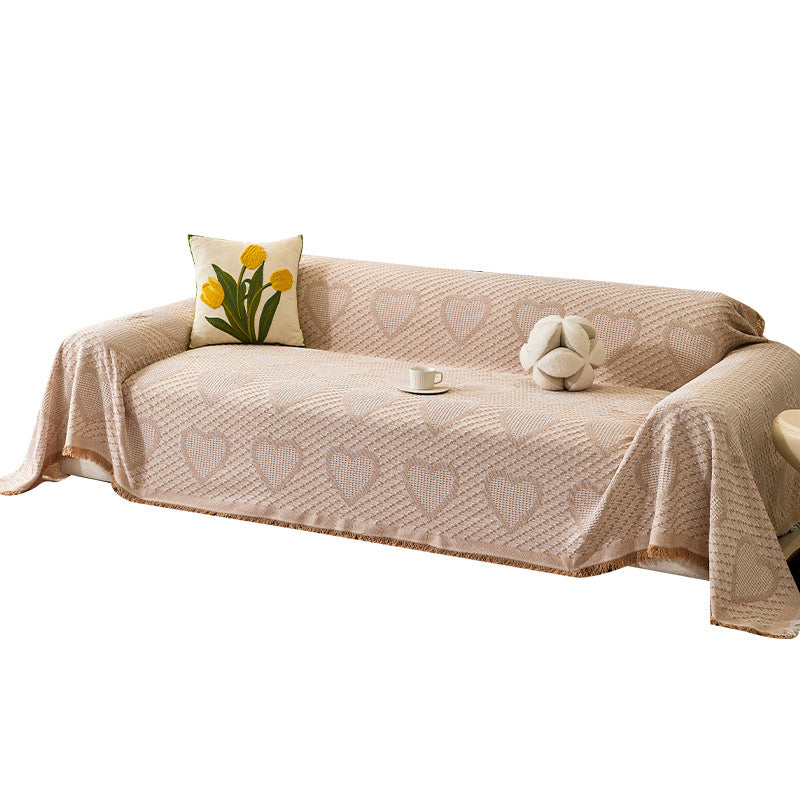 Gemütliche Herzmuster Sofa-Wurfdecke